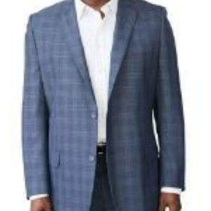 KS Signature Collection Big & Tall 2-Button Sport Coat Slate Blue B56
